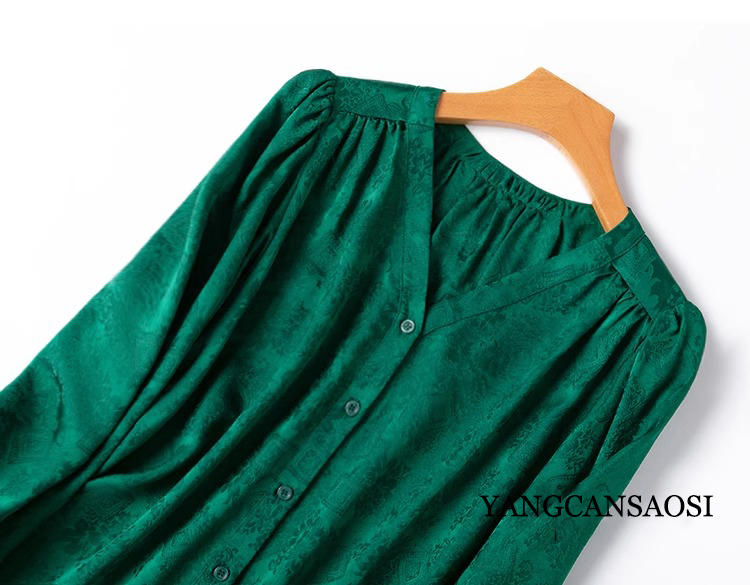 2026 Women's Retro Spring New  - Silk Blouse Button 评论和价格