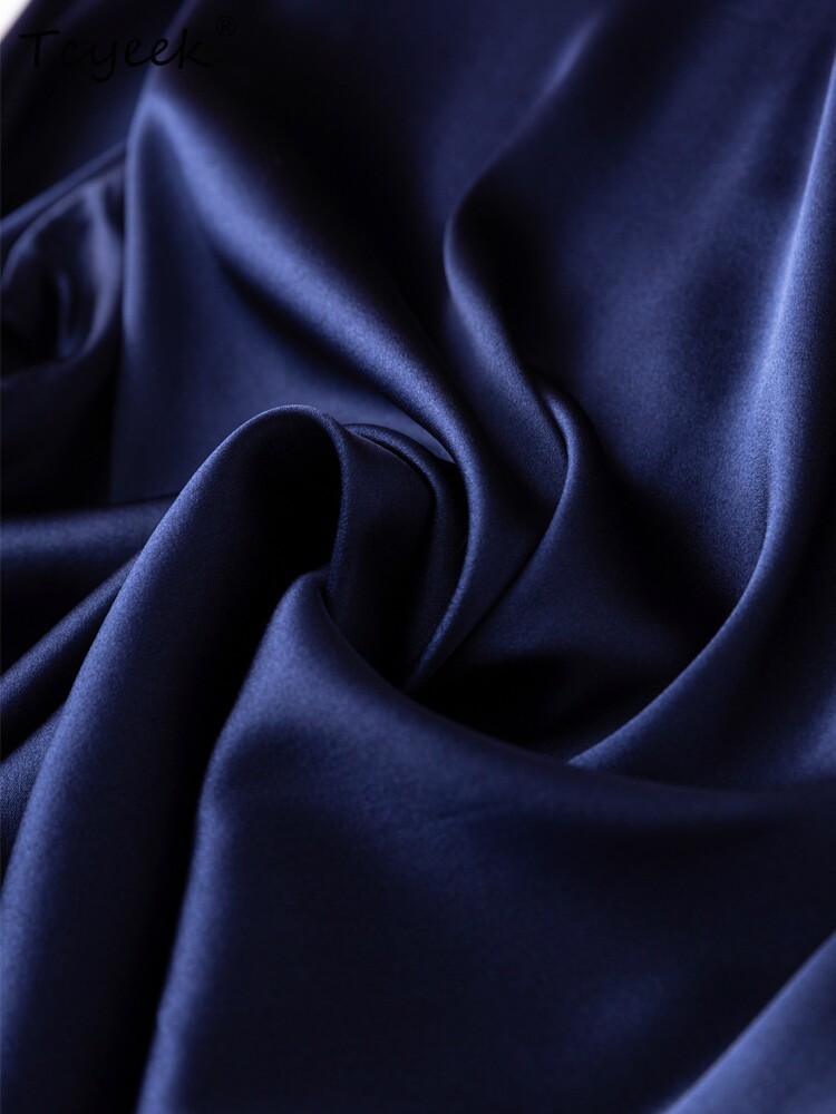 Tcyeek 93% Mulberry Silk Women - Silk Blouse Button 评论和价格