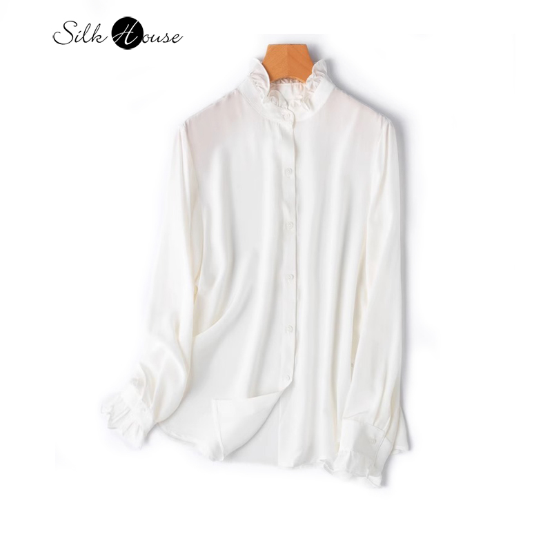 2025 Women's Fashion New 100%N - Silk Blouse Button 评论和价格