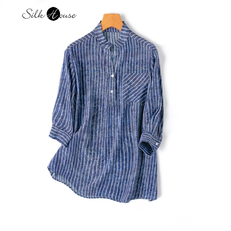 2024 Women's Fashion Spring/Su - Silk Blouse Button 评论和价格