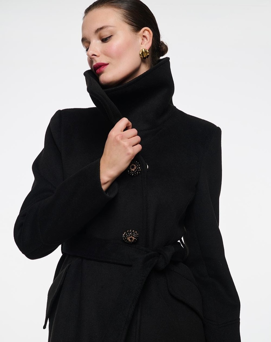 Vintage Black Stand Collar Wom - Women'S Formal Wear Plus Size 评论和价格